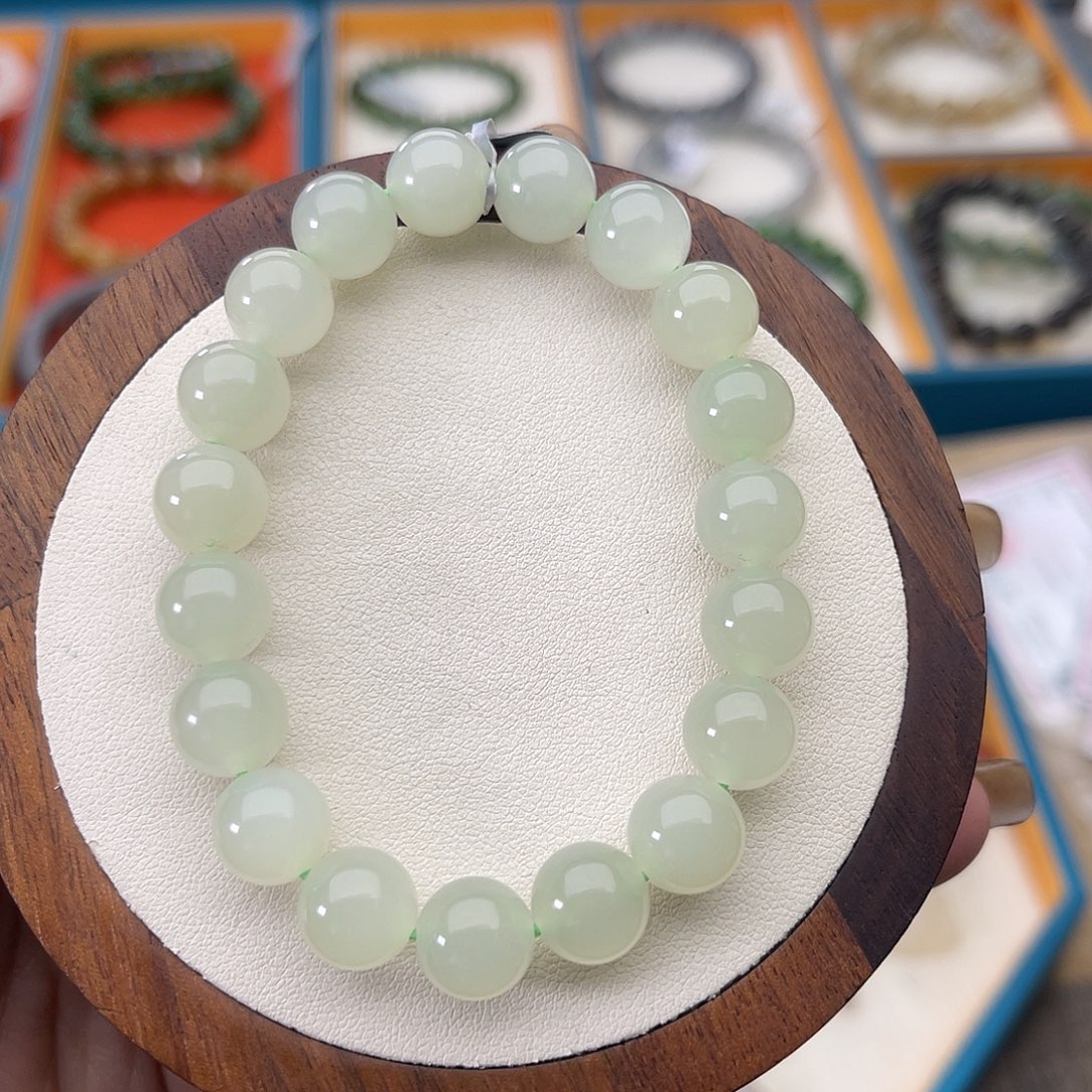 和田玉未镶嵌手串A27卡10