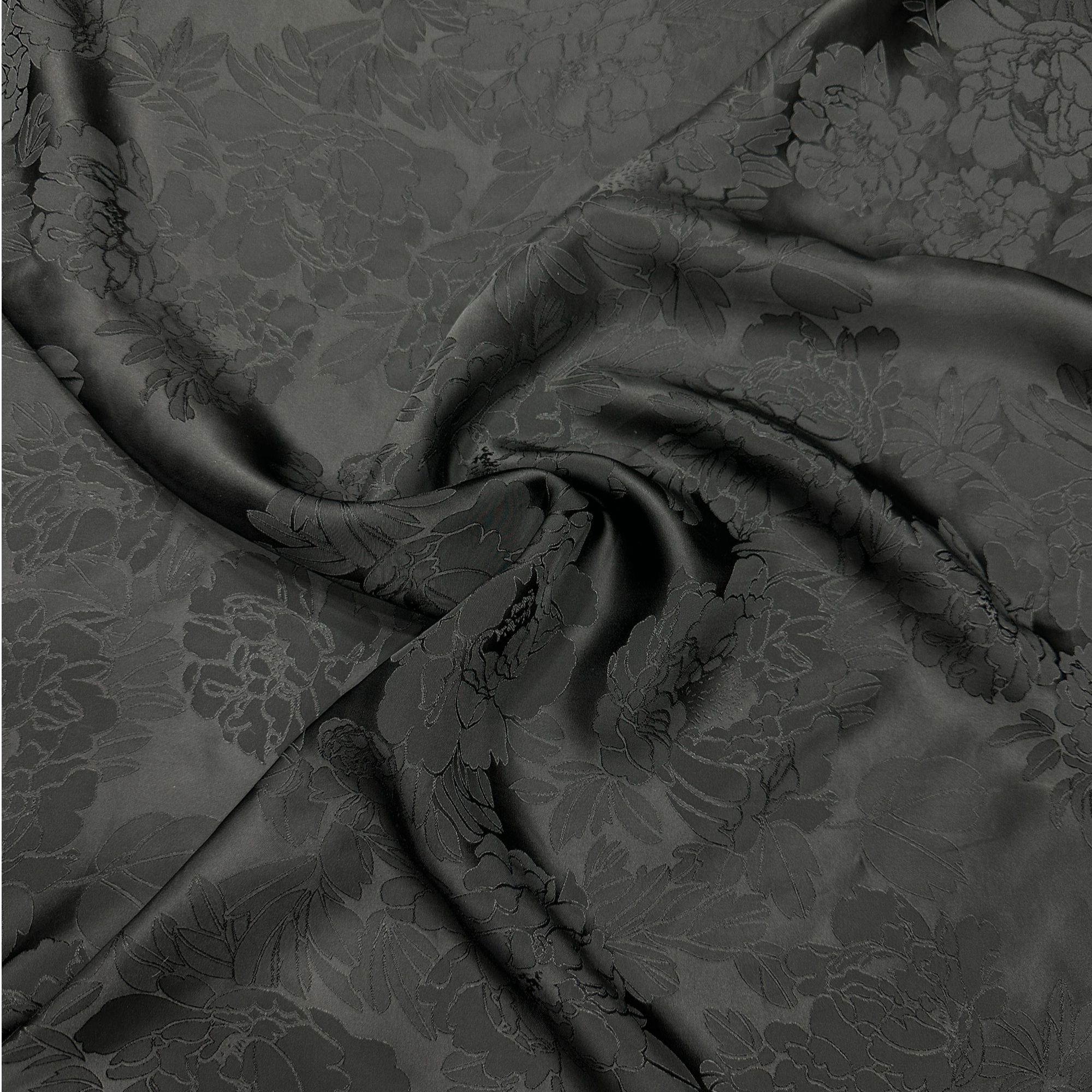 【木芙蓉】黑色木芙蓉重磅面料