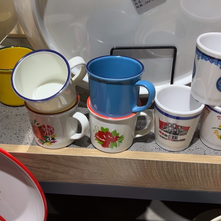 316不锈钢蓝色小杯子密胺现货加厚