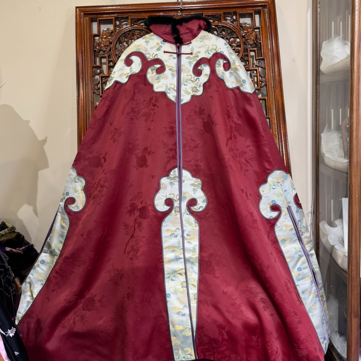 斗篷冬款加厚立领如意外套棉服
