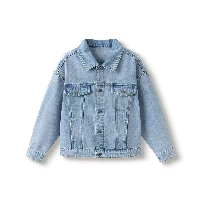 701~800牛仔衣短款时尚百搭休闲翻领水洗长袖简约修身