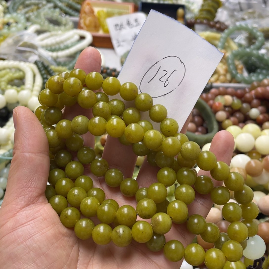 蛇纹石玉手链未镶嵌