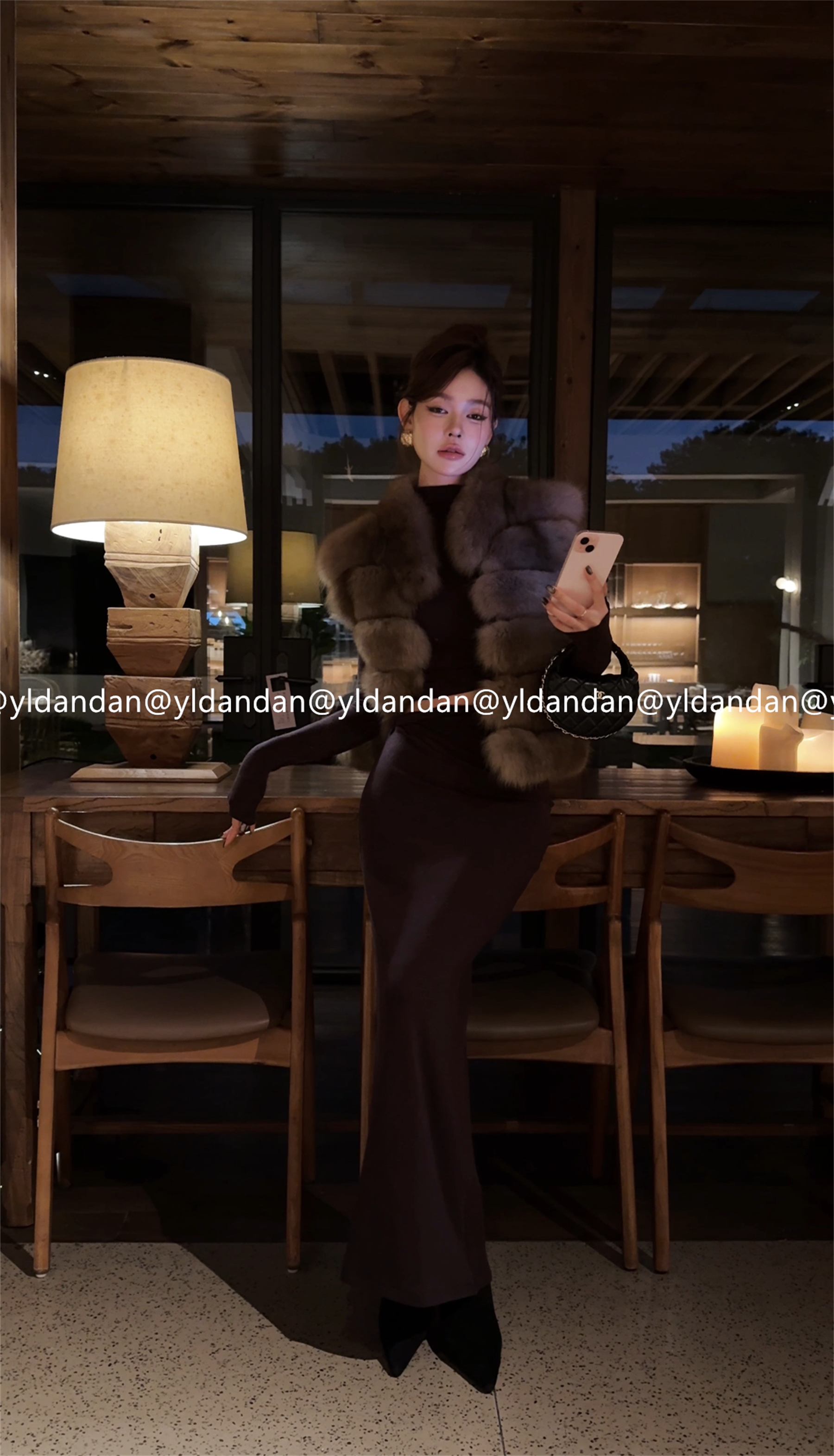 @yldandan|“GOLDEN”系列富贵女王法式高腰纯欲轻奢秋冬时尚套装