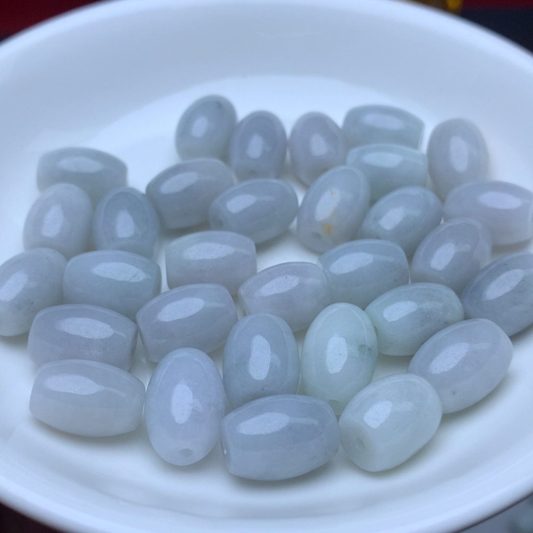 【闪购商品】翡翠手链未镶嵌卡9乘11冰米珠20个