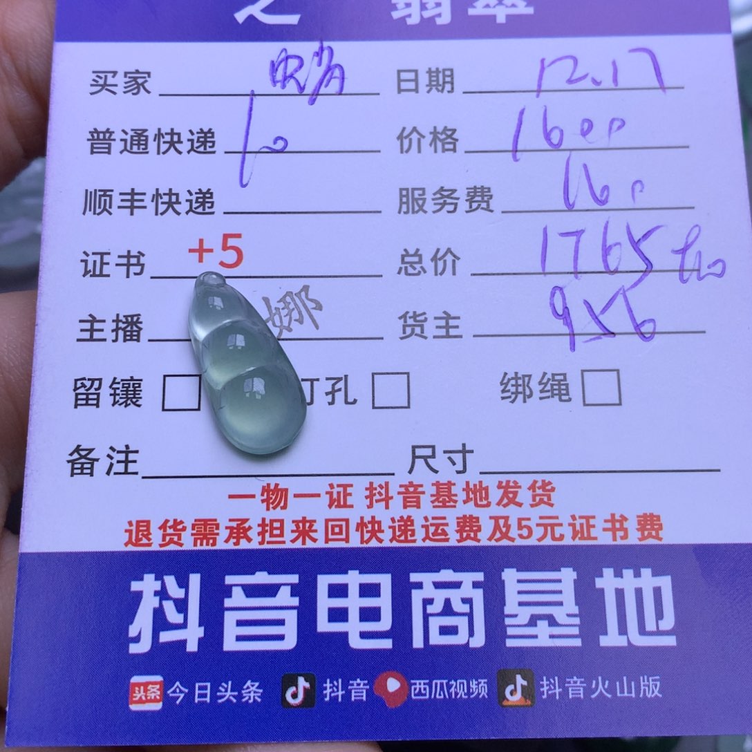颈饰未镶嵌翡翠蜗**加
