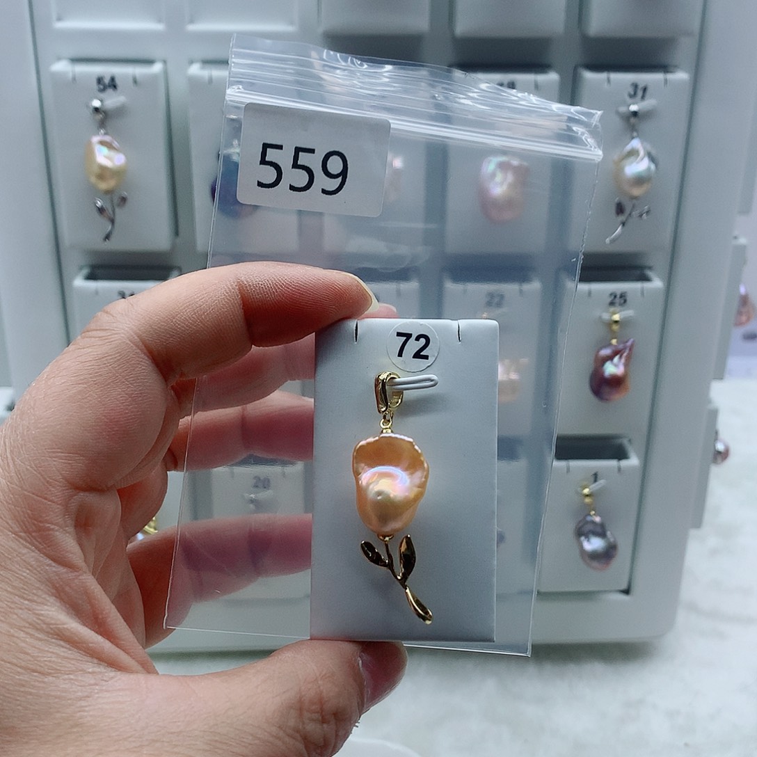 吊坠(不含链)淡水珍珠合金