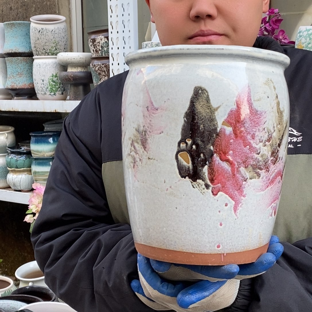 花盆紫砂口20高25瑕疵