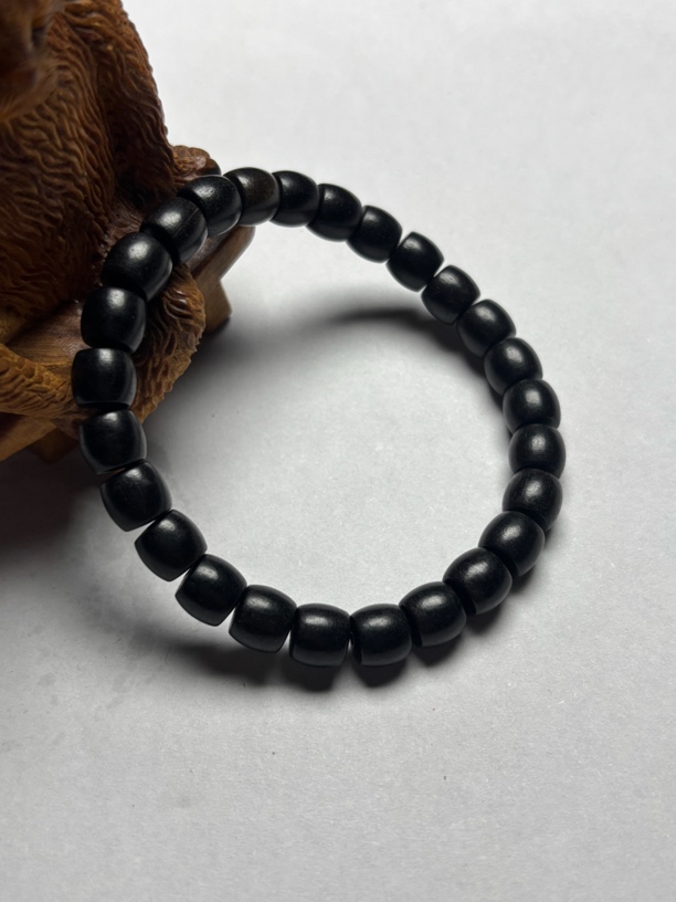 A826 黑檀木直切桶珠8mm