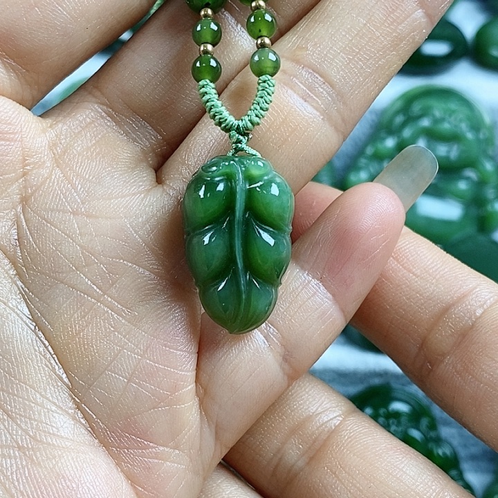 吊坠(不含链)未镶嵌和田玉（碧玉）