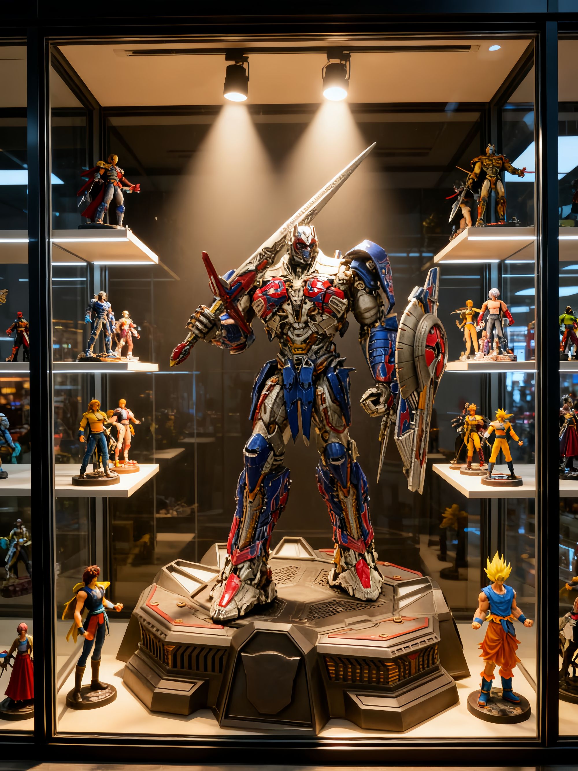 变形金刚骑士柱擎天汽车人机器人模型男孩生日礼