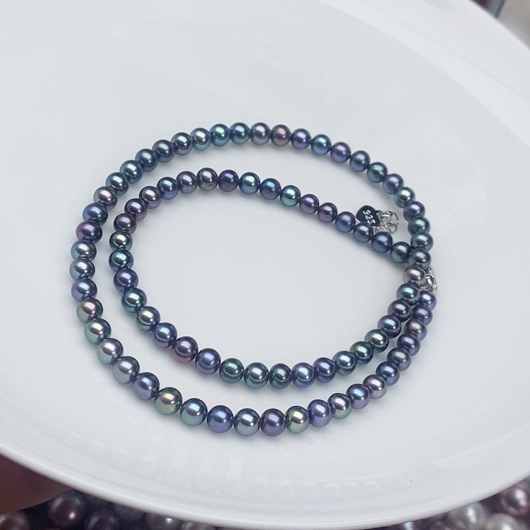 淡水珍珠颈饰银S925镶嵌