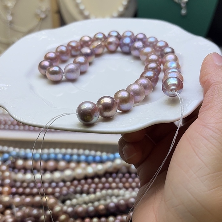 项链的手链是戒指淡水珍珠银S925镶嵌