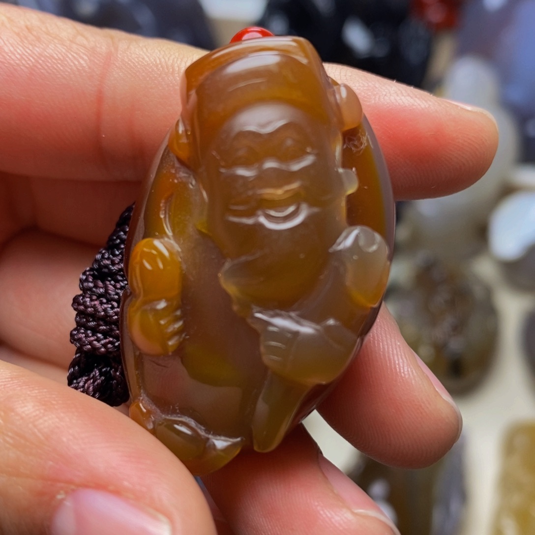 玛瑙/玉髓手把件未镶嵌