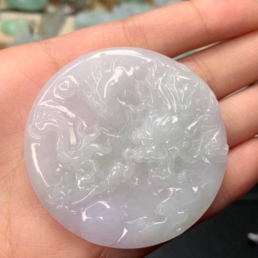 【闪购商品】翡翠颈饰未镶嵌龙牌吊坠