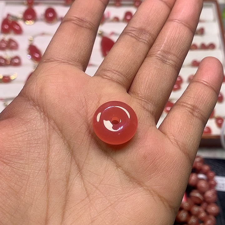 菱锰矿（红纹石）珠宝半成品未镶嵌柠****道