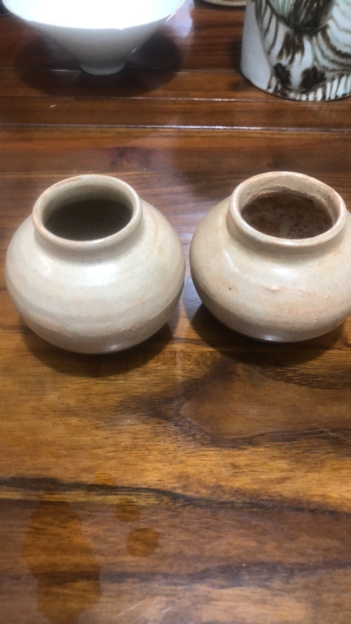 建宁窑一对平果尊