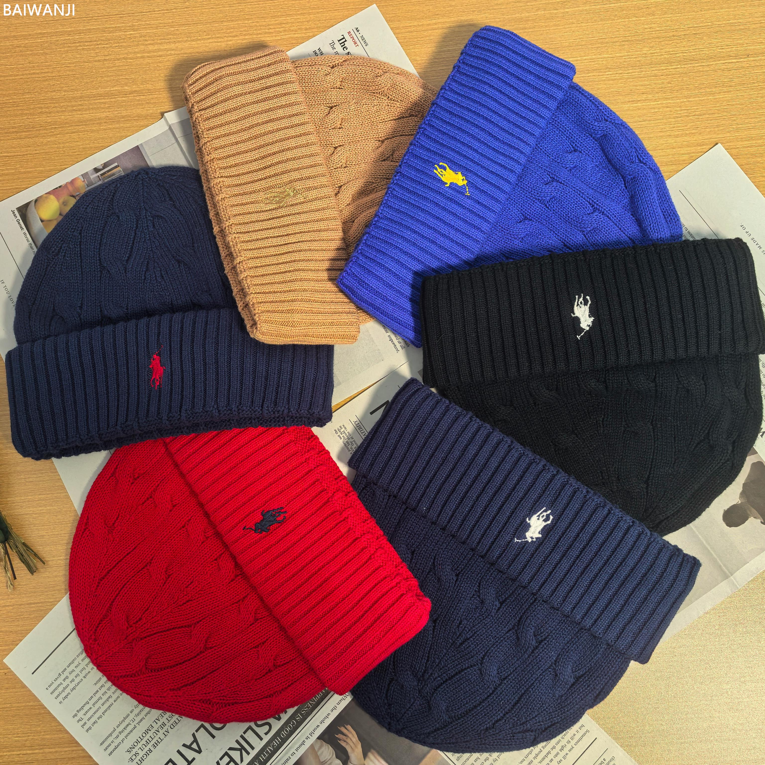 针织帽子男女秋冬2026新款百搭毛线帽polo简约显脸小情侣包头冷帽