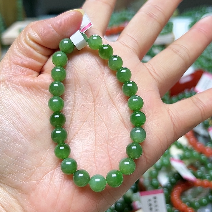 和田玉（碧玉）手链未镶嵌