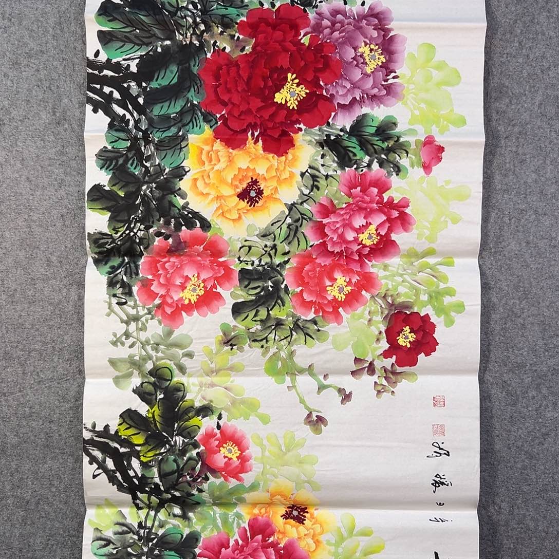 国画673 牡丹之歌传情动人