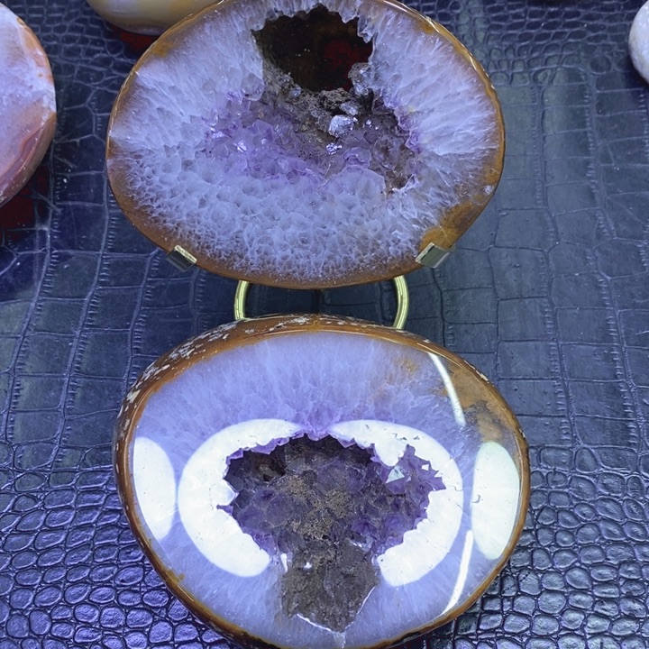 未镶嵌珠宝半成品水晶紫晶盆