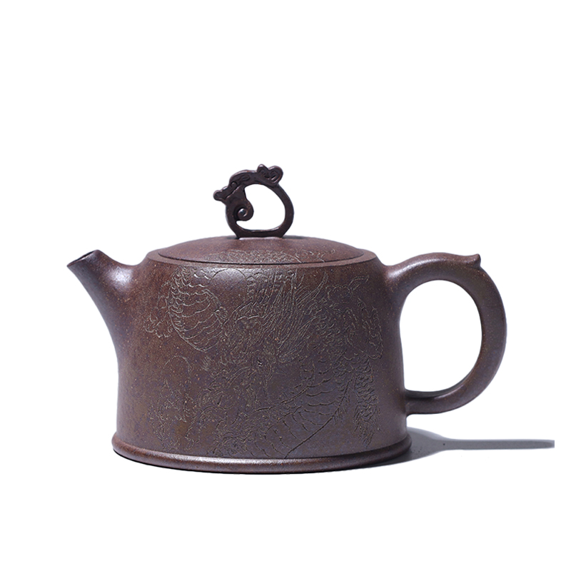 大吉羊柴烧 宜兴壶茶壶 本山绿泥龙吟九州120ml庄勤英