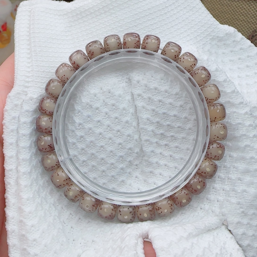 手串星月菩提白冰糖大留白针尖星8*7