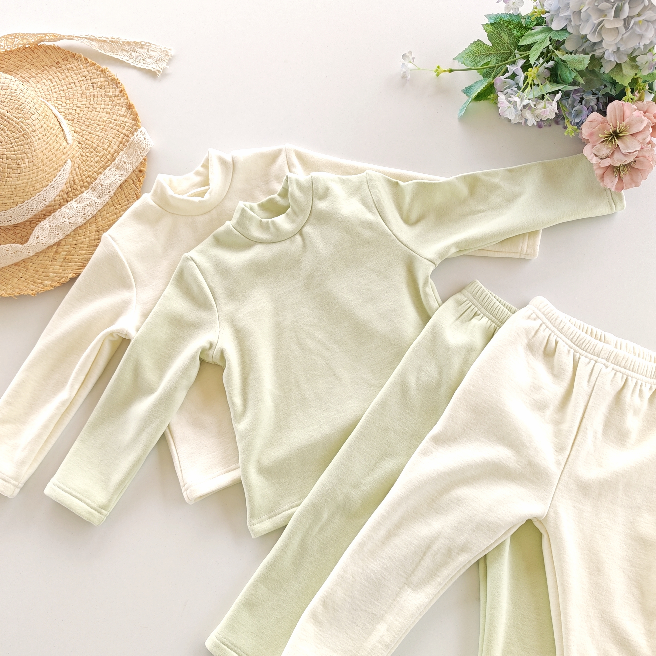 TC.KIDS#63653#福利款秋冬新款蚕丝绵羊毛女童打底长袖