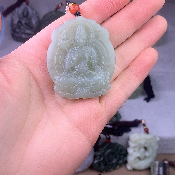 和田玉吊坠(不含链)未镶嵌