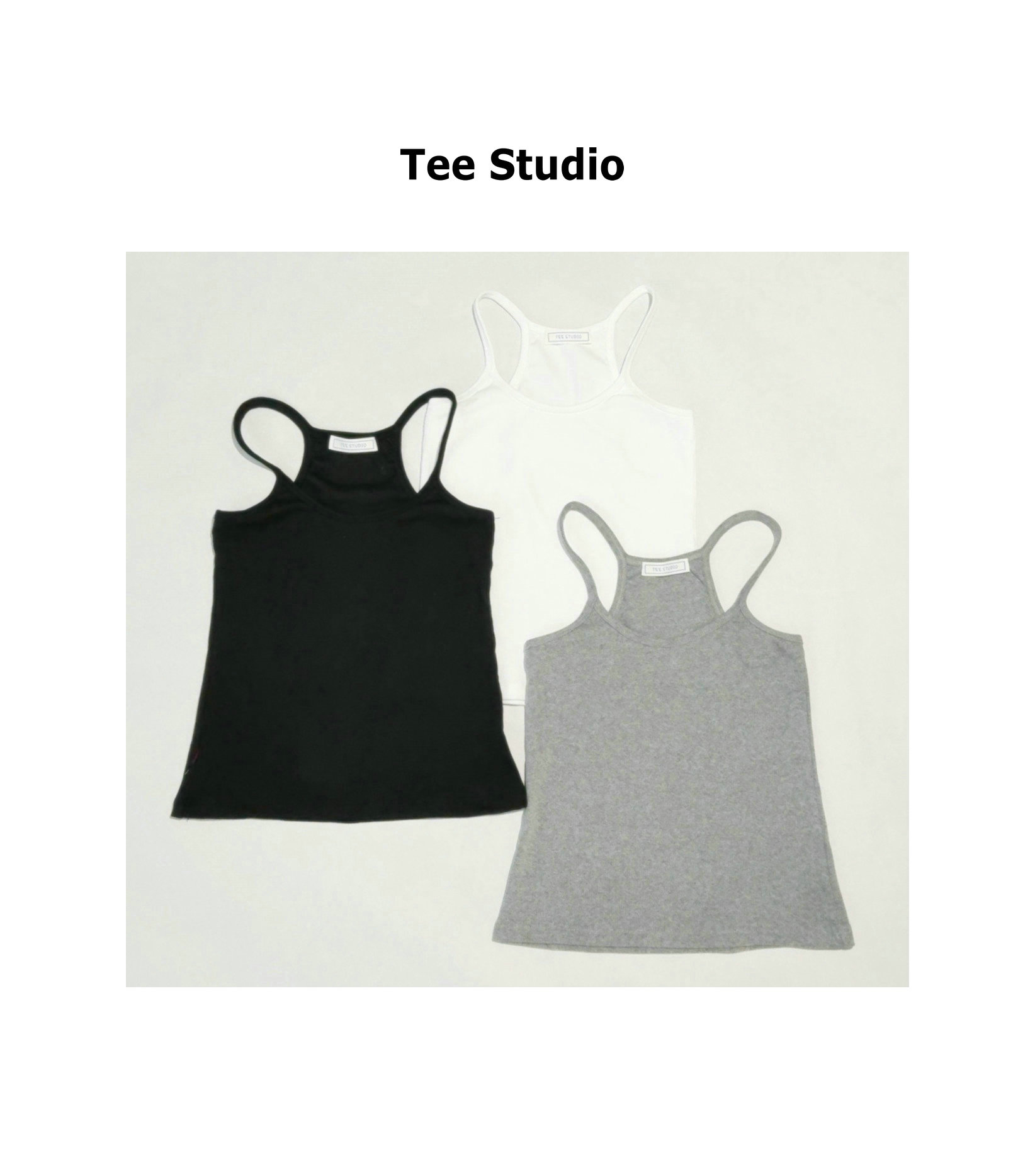 TEESTUDIO春夏百搭基础款三色蓬松感内搭打底无袖吊带背心夏季