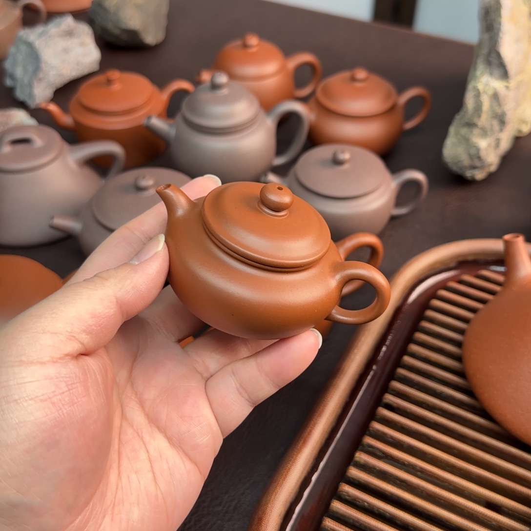 壶***侃茶壶紫砂生砂朱泥小仿古