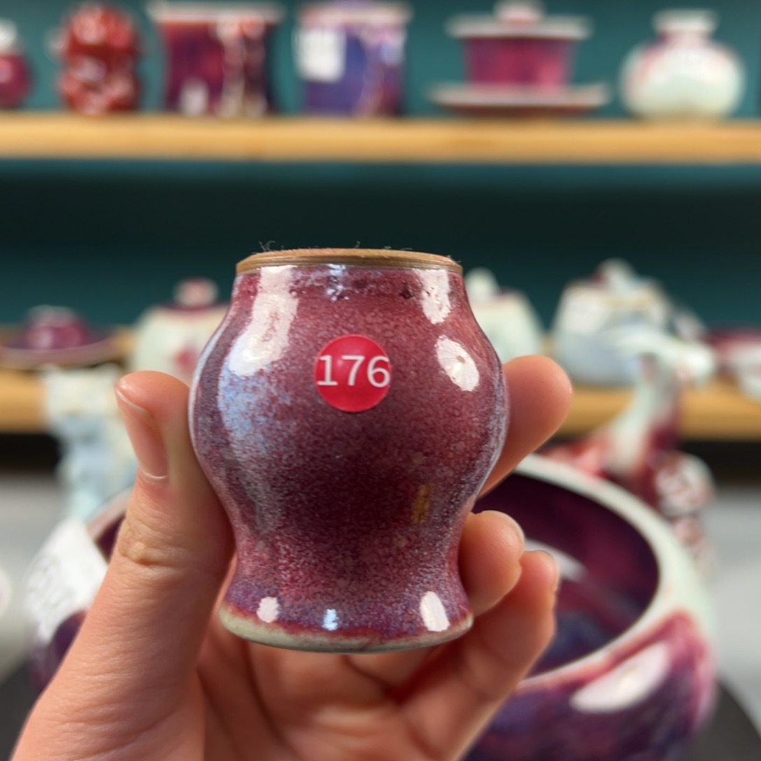 瓷片全品无暇盖置玉石釉纯手工