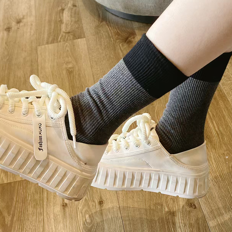 曦语2025秋冬缪缪风秀场款中筒袜女袜配小皮鞋小白鞋【直播间专用】