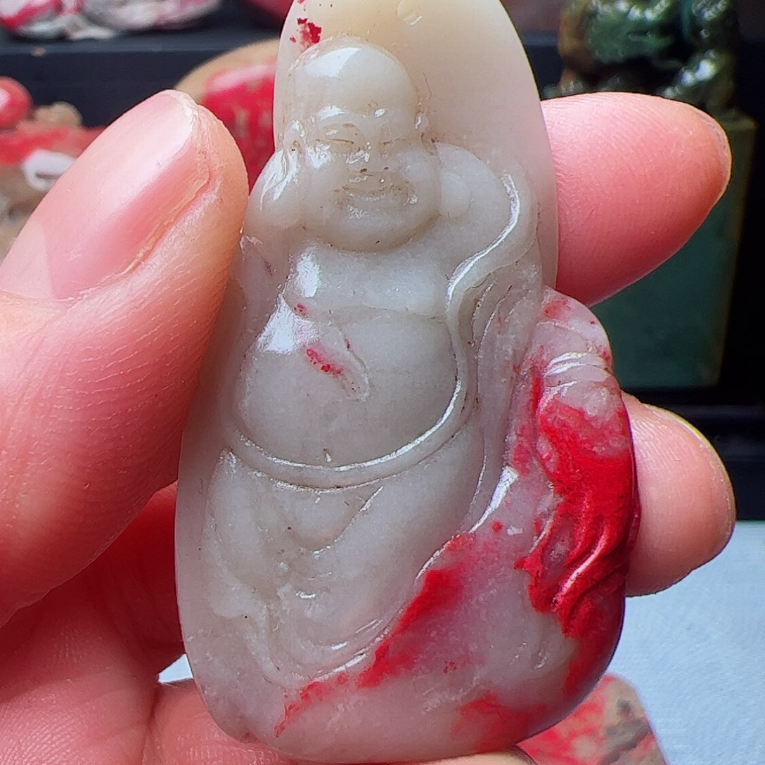 昌化石昌化鸡血石挂件