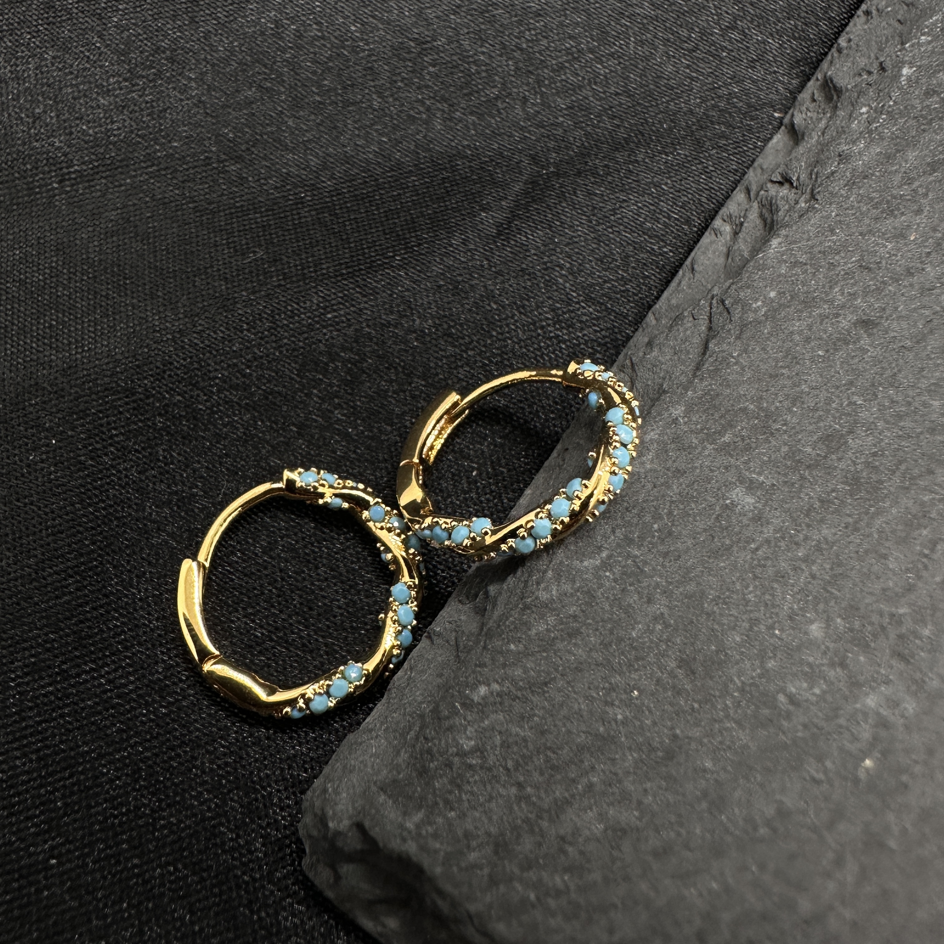 铜合金大理石耳饰 0716 Acc-989日韩绿色波西米亚法式拼色女耳环