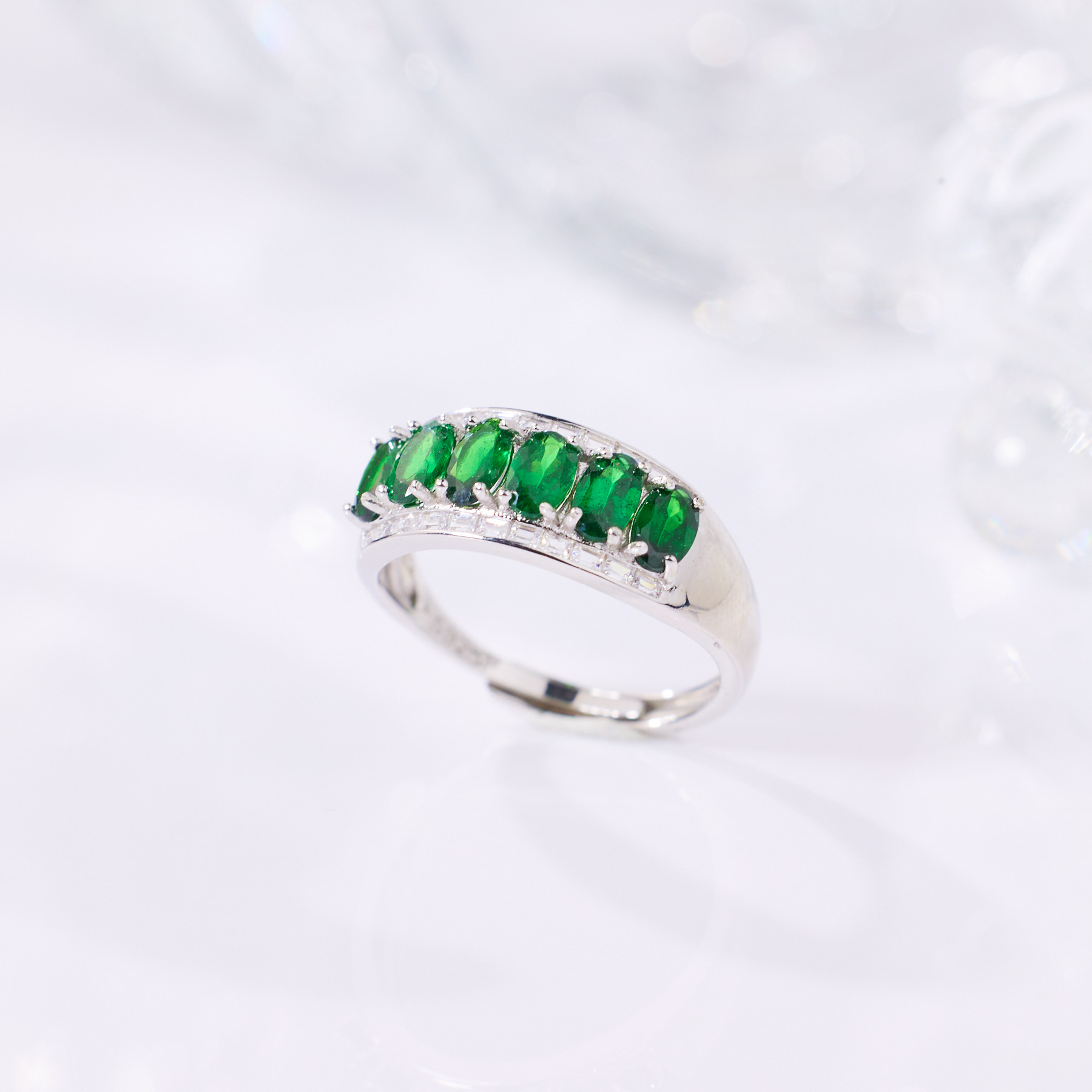 【玉峰珠宝丨安娜严选】沙弗莱戒指S925银【E5682】多样性发一