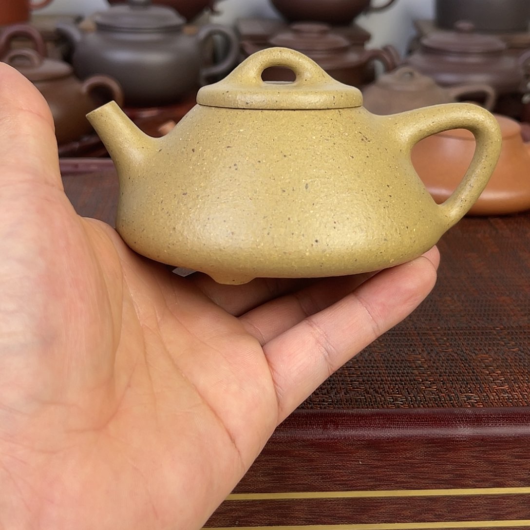 紫砂茶壶完美梨皮本绿子冶
