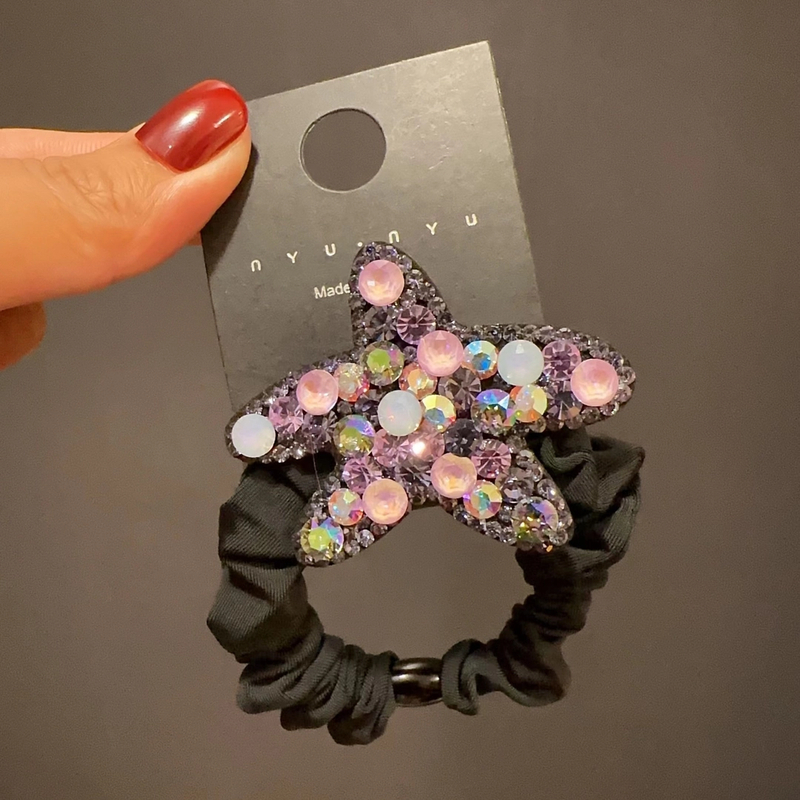 韩国施家水晶发绳高端面膜圈皮筋韩版彩色发圈网红爆款加粗面膜圈