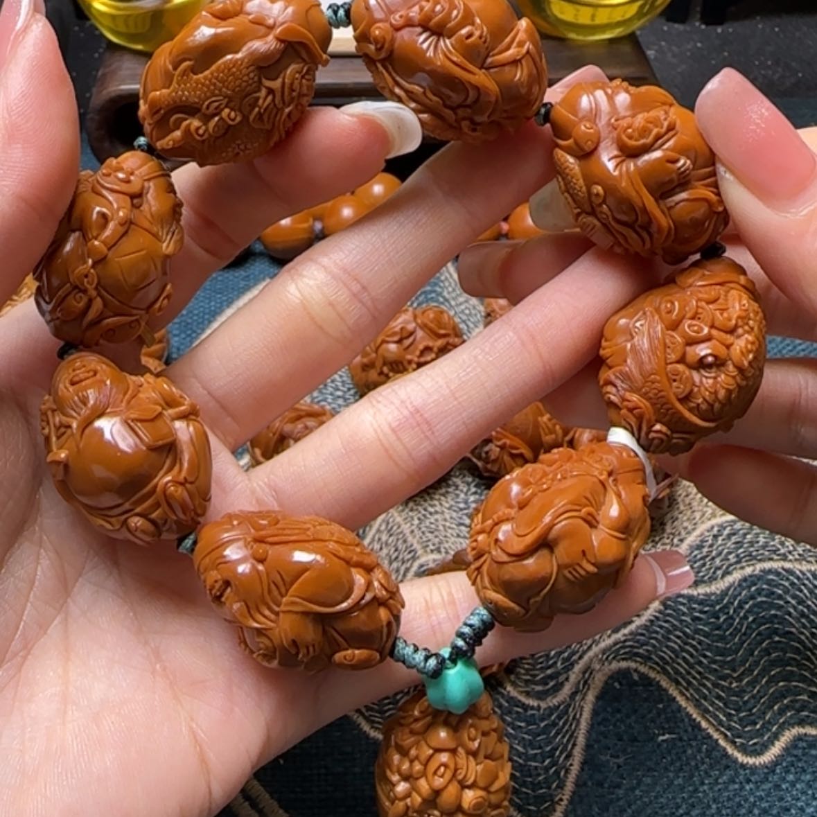 【闪购商品】橄榄核手串瑞兽财神