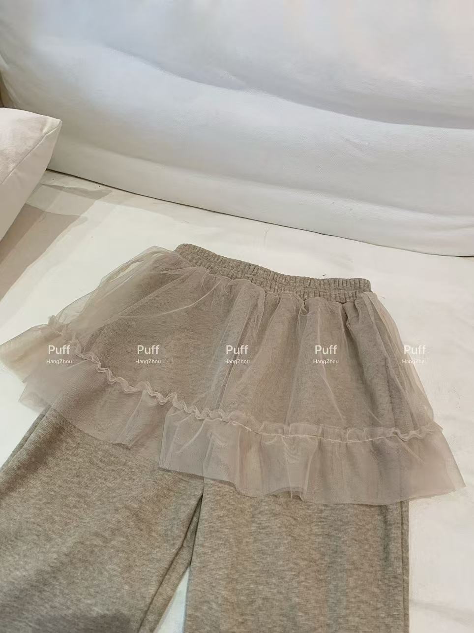 (纱裙裤）2025秋冬新款韩系高腰显瘦垂坠感宽松长裤女