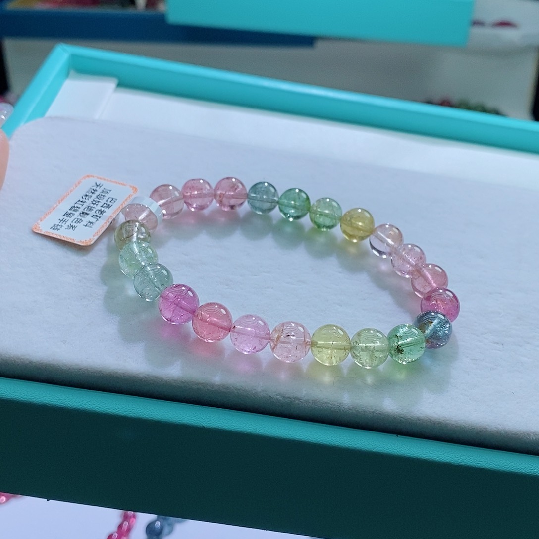 碧玺手链未镶嵌8mm左右