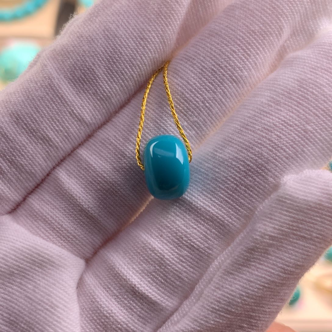 未镶嵌绿松石珠宝奇石10.7*7.4mm