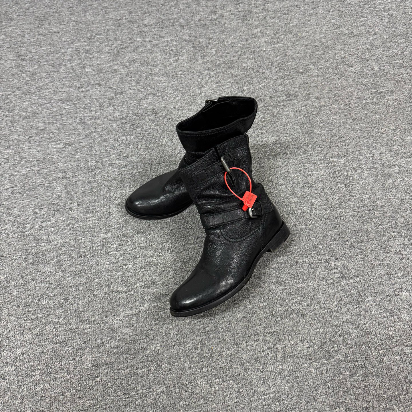 99新 AMIPARIS 普拉达 黑色 牛皮 短靴 37.5码 99新 公价8000