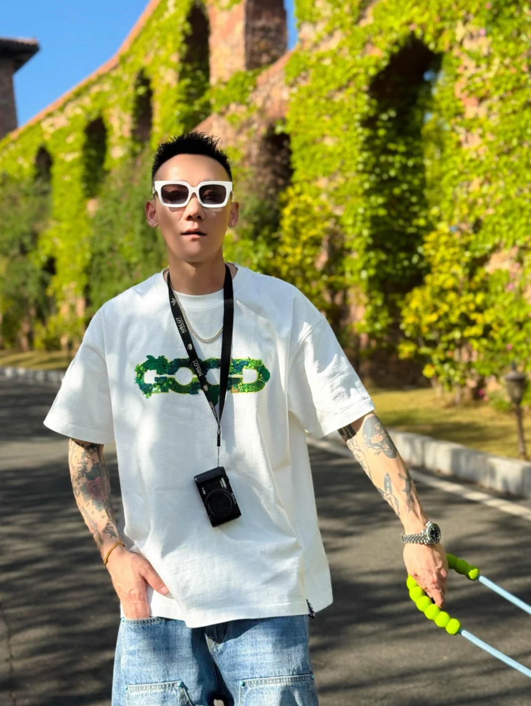 【健总专属】绿地球款2025夏季新品高奢男女同款百搭休T恤DY2080