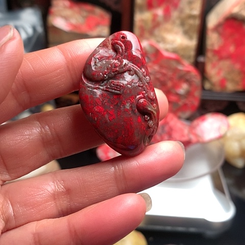 昌化石圣*昌化鸡血石挂件