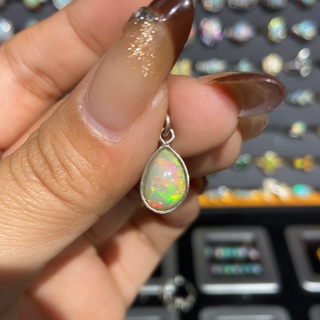 欧泊银S925镶嵌吊坠 无链【不退不换 君子协议 慎重下单】