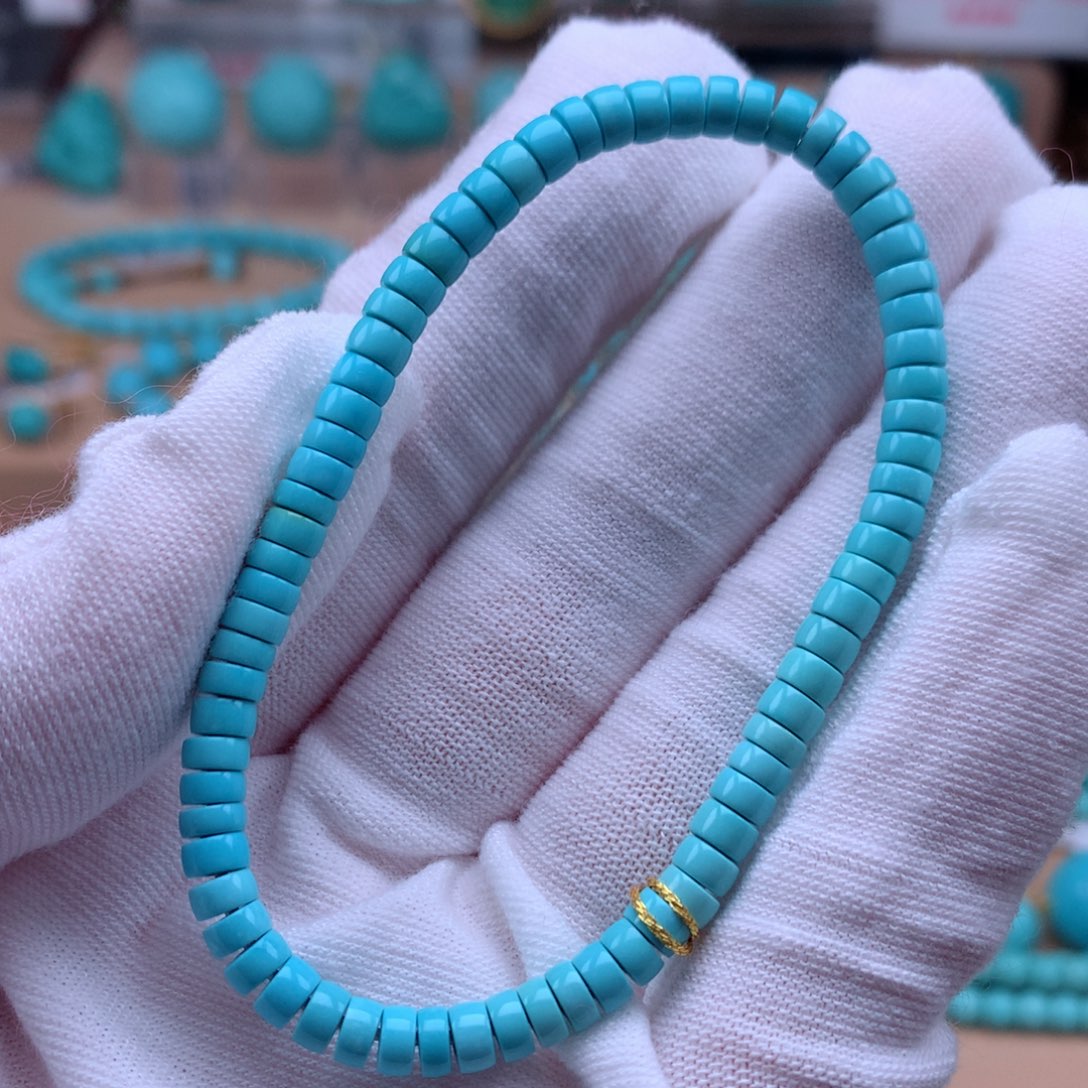 绿松石未镶嵌珠宝奇石4.4mm