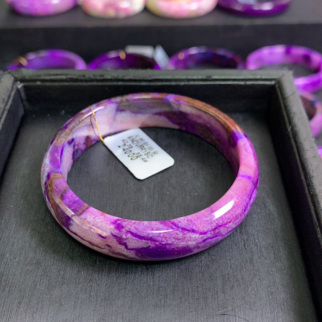 苏纪石（舒俱来）未镶嵌多彩樱花手镯