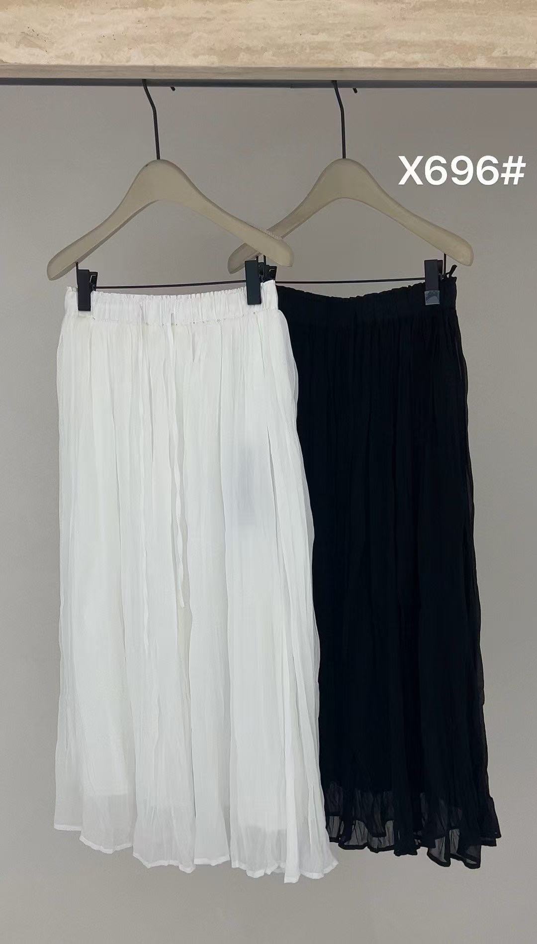 米古古PT#696# 网纱松紧腰气质休闲半身裙（腰围66 裙长88）