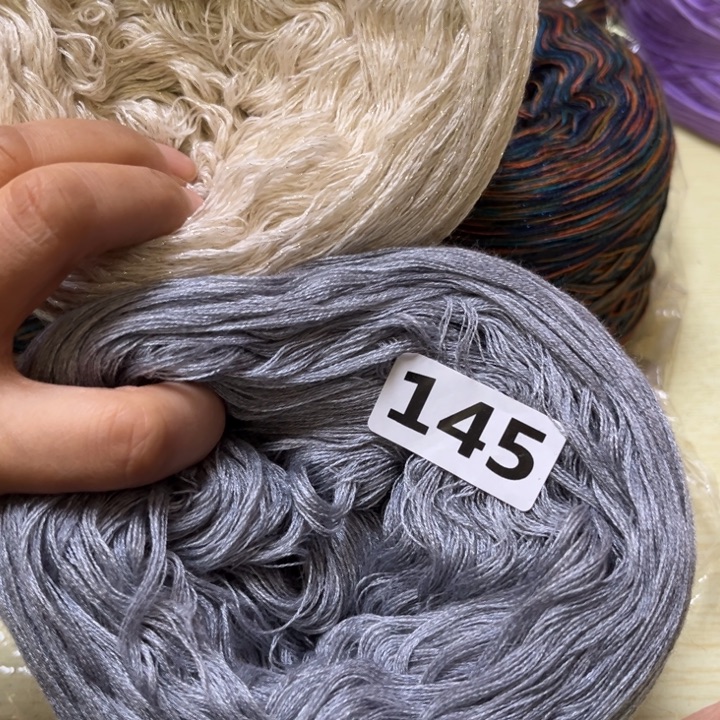 羊毛混纺高级灰爆闪米杏各一斤