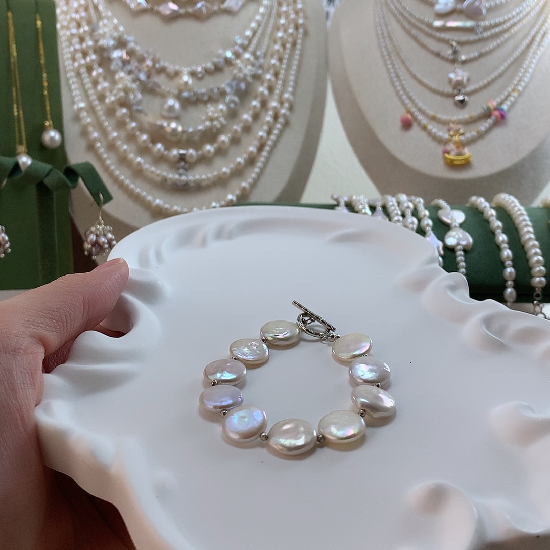 大****手绳银S925镶嵌淡水珍珠